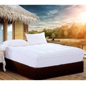 Square Quilted Accent Piping Mattress Pad