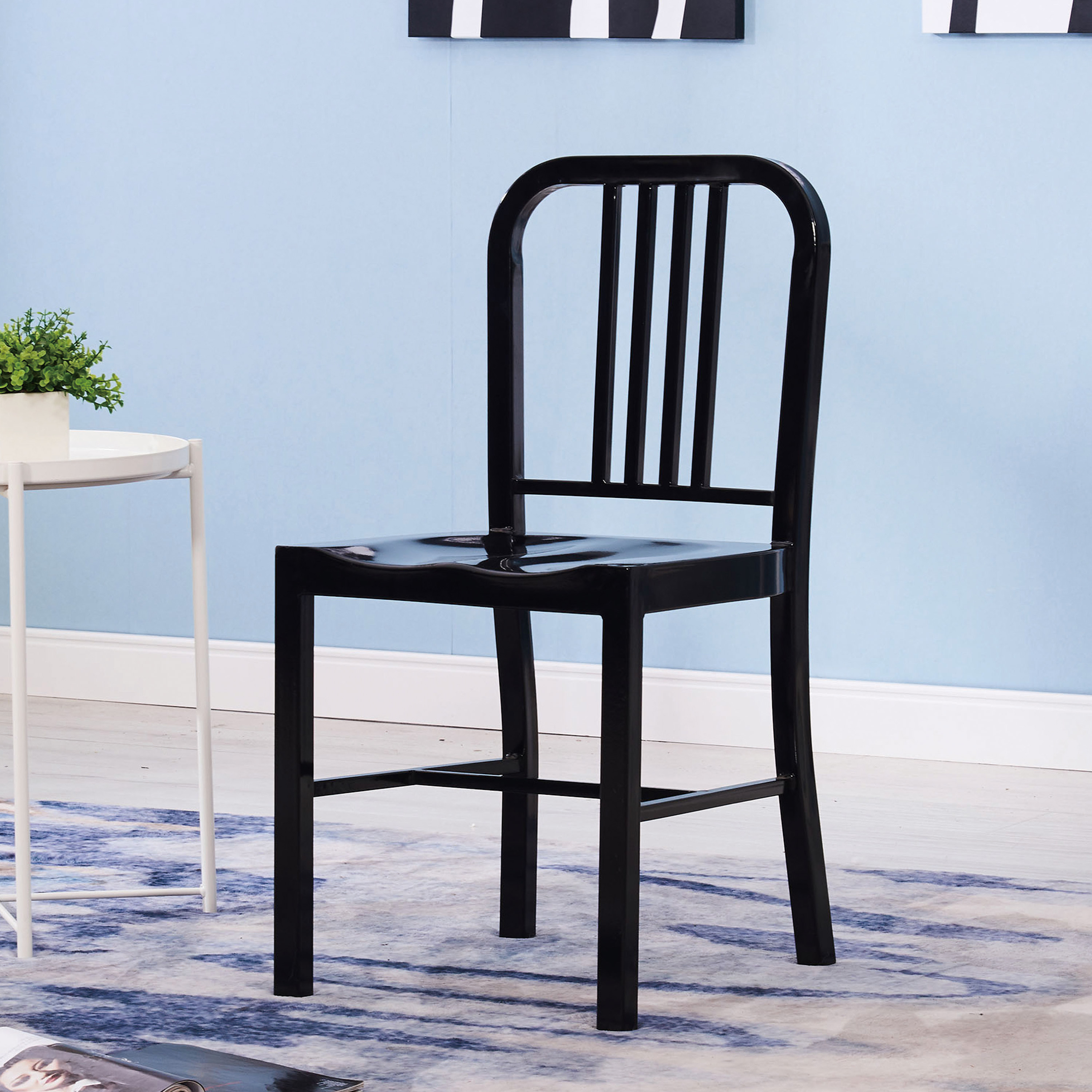 Industrial Metal Indoor Dining Chair, Set of 2 – Christies Home Living