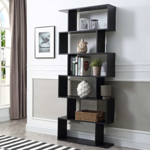 bench seat with book shelf black