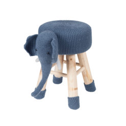 Children's Modern Woven Animal Ottoman Stool